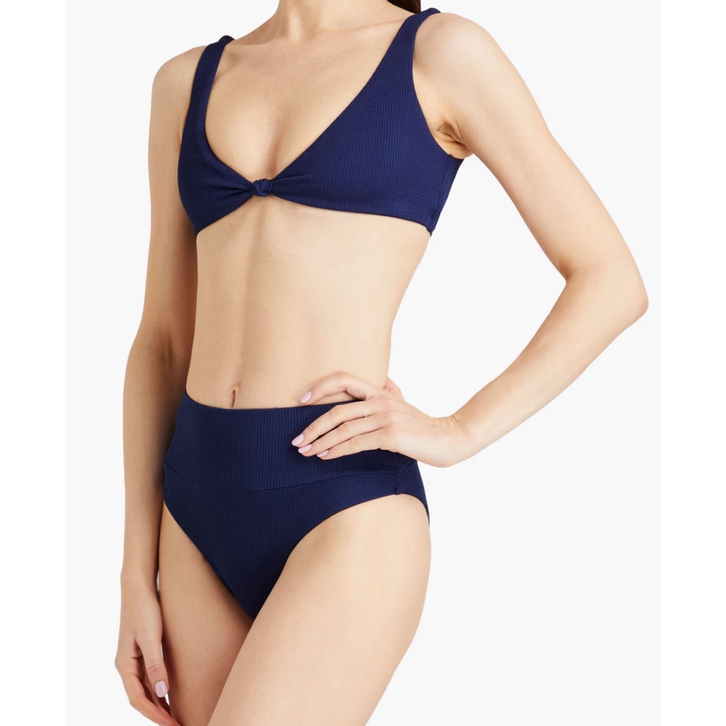 Melissa Odabash New Hamptons Navy Ridges Bikini Top & Bottom Set